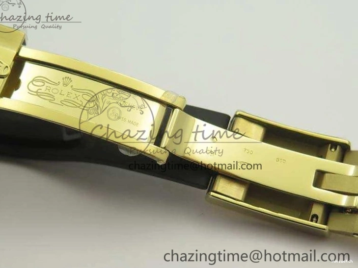 Daytona 1:1 Clone 116518 LN YG Dial Best Black ARF Rubber A4130 On Strap Super Edition 0303